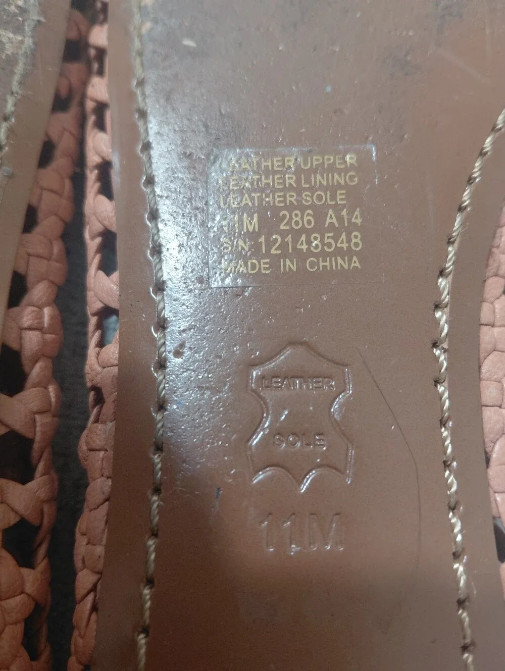 Tory Burch Carlyle Woven Bow Soft Pink Ballet Flats With Tan Cap Toes Sz 11